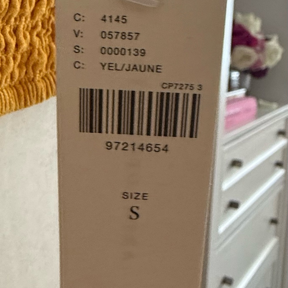 Anthropologie Strapless Orange and White Dress - Picture 6 of 6